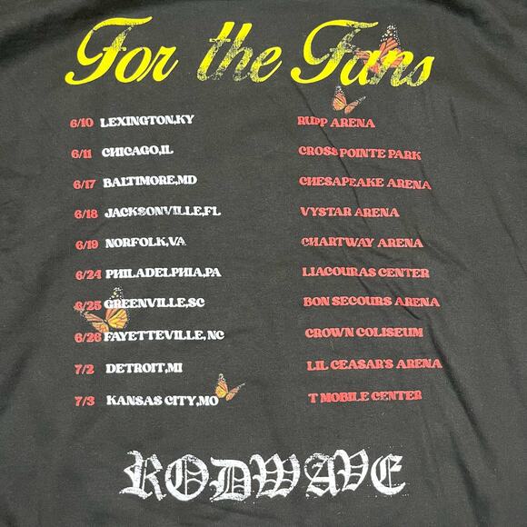 Rod Wave Soul Fly For the Fans Black pullover Hoodie Mens Sz L New - Picture 5 of 6